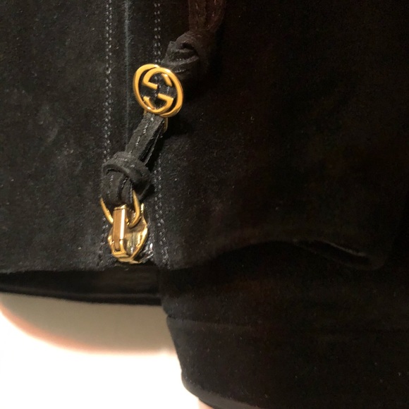 Gucci Suede Round Toe High Top Boots - Picture 12 of 16